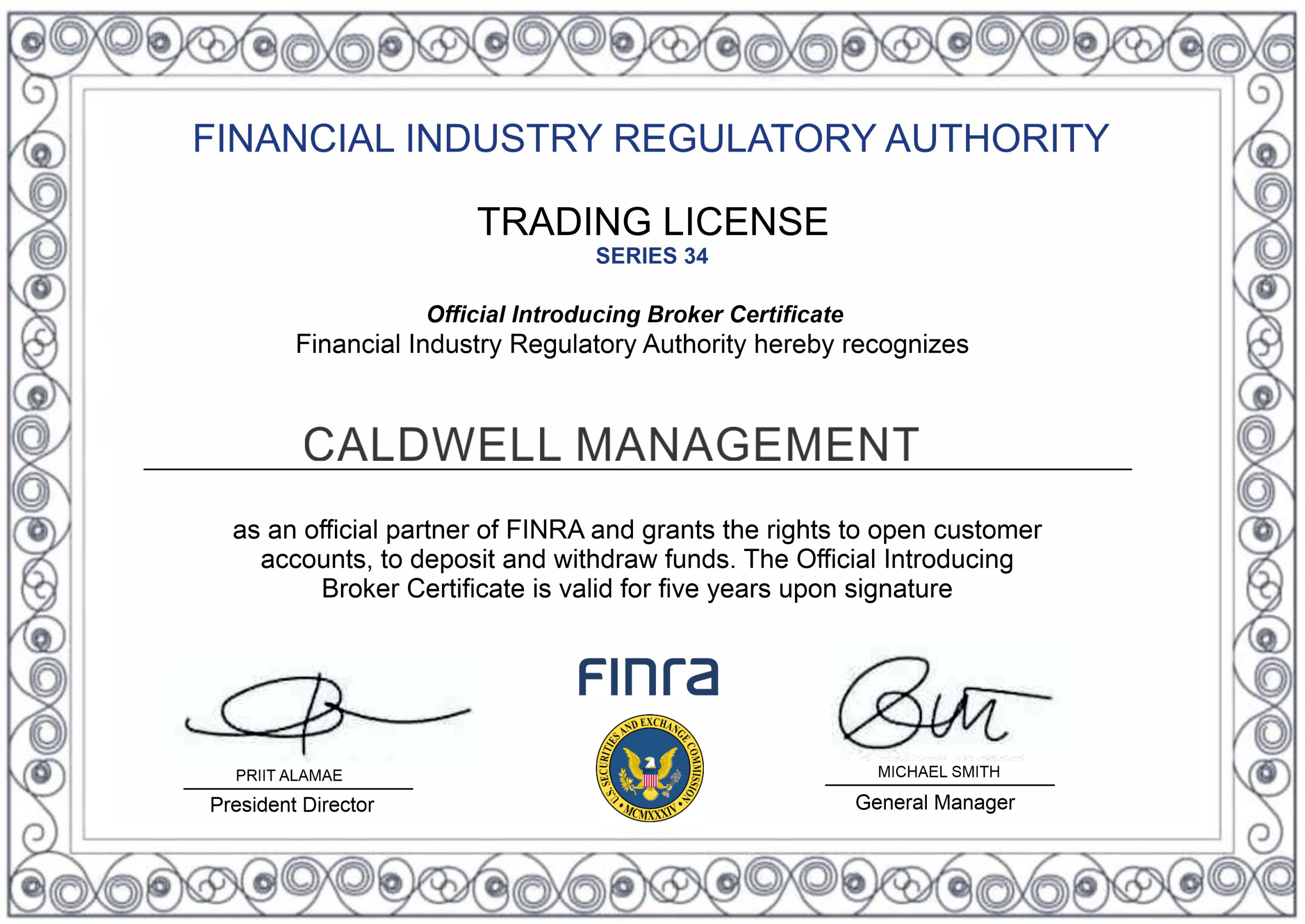 certificate